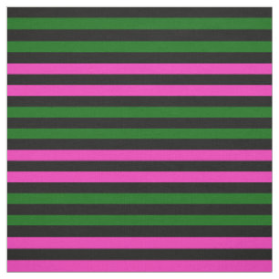 Tissu rose vif, vert île, point noir de minuit