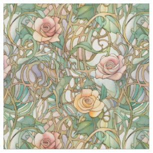 Tissu Roses élégantes Art nouveau