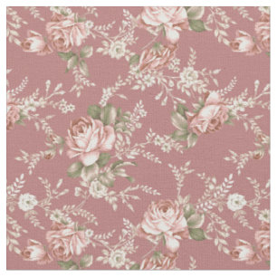 Tissu Roses rousses romantiques - Arrière - plan rose f