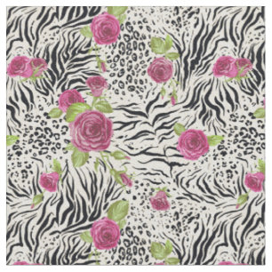 Tissu Roses sur le motif animal
