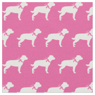 Tissu Rottweiler Rottie Chien Silhouette Animal Rose