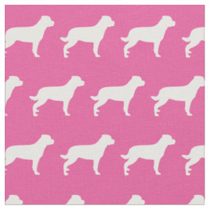 Tissu Rottweiler Rottie Chien Silhouette Animal Rose