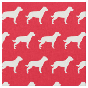 Tissu Rottweiler Rottie Chien Silhouette Animal Rouge