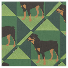 Tissu Rottweiler sur les cubes verts