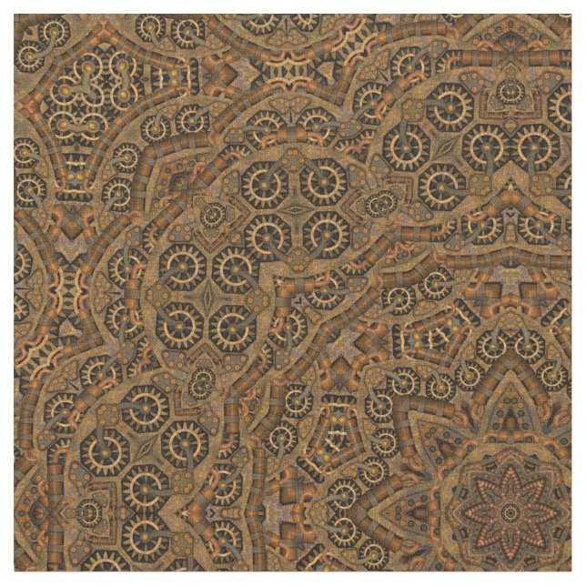 Tissu Rouages Steampunk industriel vintage (Fermer)