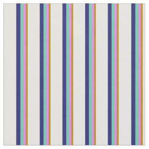 Tissu Roue d'or, Violet, Aquamarine, Crème Bleue & Menth