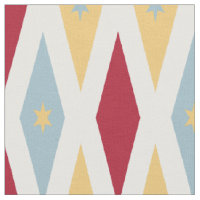 Rouge Bleu Jaune Diamants et Etoiles Mid Century