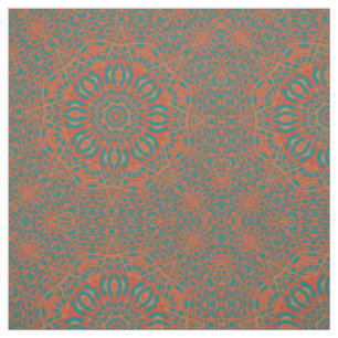 Tissu Rouge bleu Kaleidoscope Motif d'impression géométr