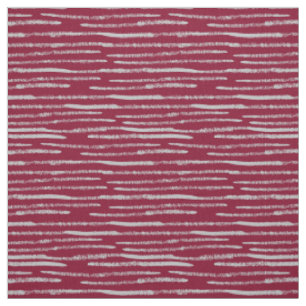 Tissu Rouge Bourgogne Gris Peint À La Main Lignes Motif