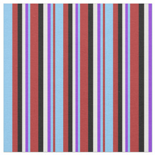 Tissu Rouge, Ciel clair, Violet, Blanc et Noir