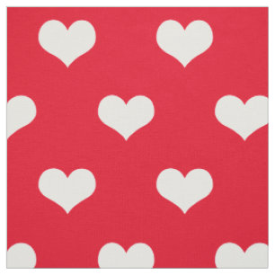 Tissu rouge de motif de coeurs