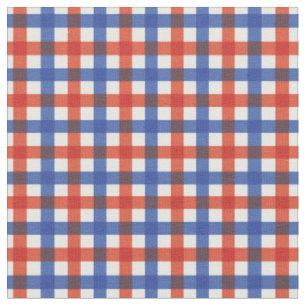 Tissu Rouge et bleu brillant En vichy plaid/ Tartan