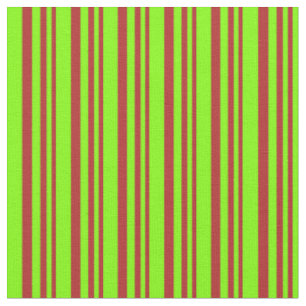Tissu Rouge et Chartreuse Couleur Motif
