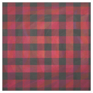 Tissu Rouge et noir À damiers plaid
