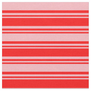 Tissu Rouge et rose clair Motif de rayures