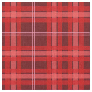 Tissu rouge et rose de plaid
