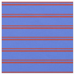 Tissu Rouge et Royal Bleu Motif de Stripes