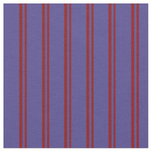 Tissu Rouge foncé et Ardoise foncée Bleu rayures
