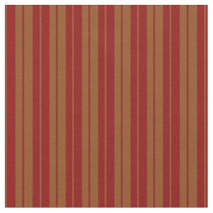 Tissu Rouge foncé et Brown lignes/Motif de bandes