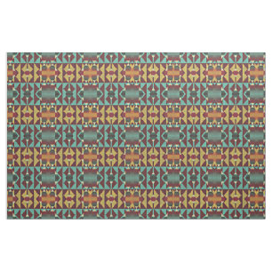 Tissu Rouge foncé Orange Turquoise Turquoise Vert Éthiqu