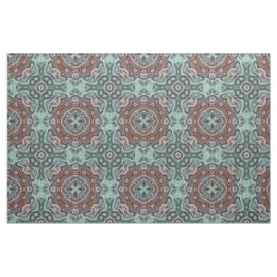 Tissu Rouge foncé Turquoise bleu vert Bali Motif Batik