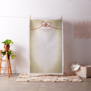 Tissu Rouge noeud double bonheur Mariage photo fond