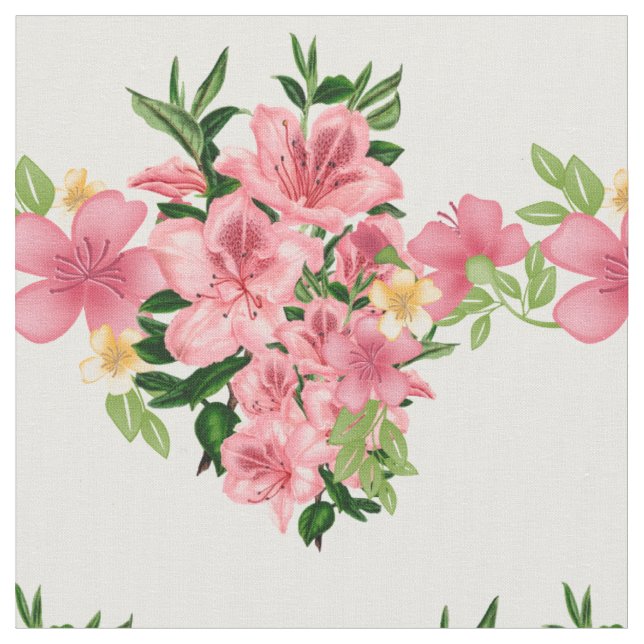 Tissu Rouge Pinkish Floral Motif sans joint (Fermer)