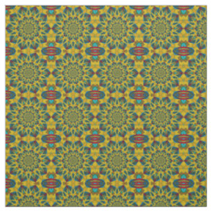 Tissu Rouge Turquoise Jaune moderne Ethnic Textile Triba