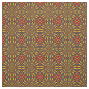 Tissu Rouge Turquoise Jaune moderne Ethnic Textile Triba