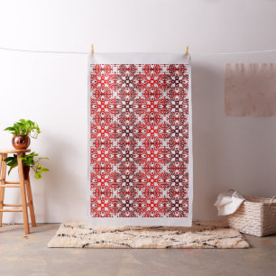 Tissu rouge vif brique rouge Motif tribal africain