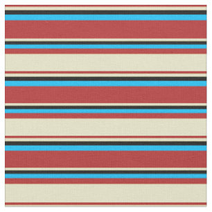 Tissu Rouges, Goldenrod pâle, Bleu noir et bleu ciel pro
