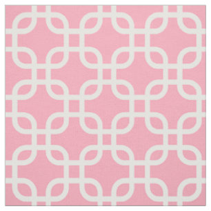 Tissu Rougissent le motif géométrique rose de liens