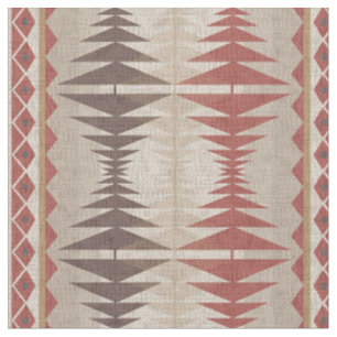 Tissu Rouille Rouge Taupe Beige Dark Brown Tribal Art