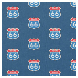 Tissu Route vintage 66