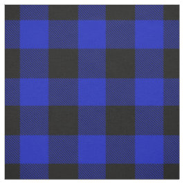 Tissu Royal Blue Black XL Buffalo Check Plaid Tartan