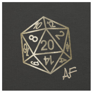 Tissu RPG Crit AF Pipe Imaginaire Or PnP Jeu Dice