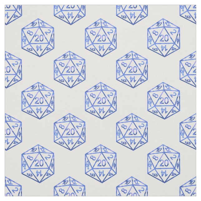 Tissu RPG Pattern | Blue PnP Tabletop Role Player Dice (Échantillon)