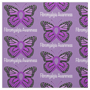Tissu Ruban de conscience de papillon de fibromyalgie