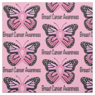 Tissu Ruban de papillon de cancer du sein d'espoir