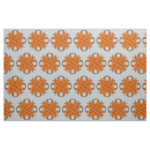 Tissu Ruban de trèfle orange par Kenneth Yoncich