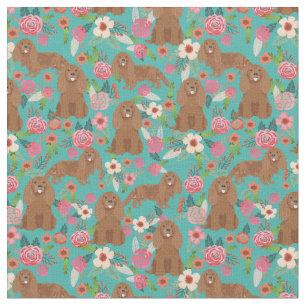 Tissu Ruby Cavalier kc Spaniel Chien vintage floraux