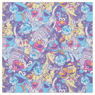 Tissu Rue Sésame Motif de danse Super