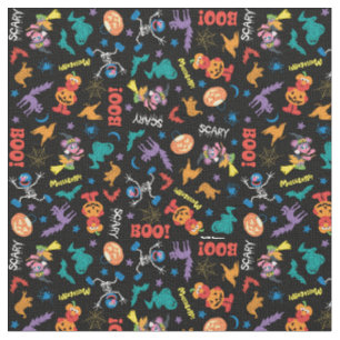Tissu Rue Sésame   Motif d'Halloween