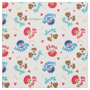 Tissu Rue Sésame   Tango, Elmo et Motif Grover