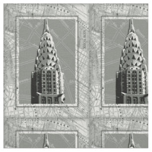 Tissu Rues de New York avec l'Empire State Building