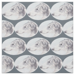Tissu russe d'art de chien de chien-loup de barzo