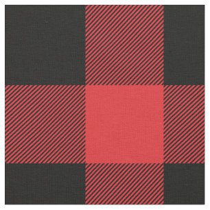 Tissu Rustic Red and Black Buffalo Plaid