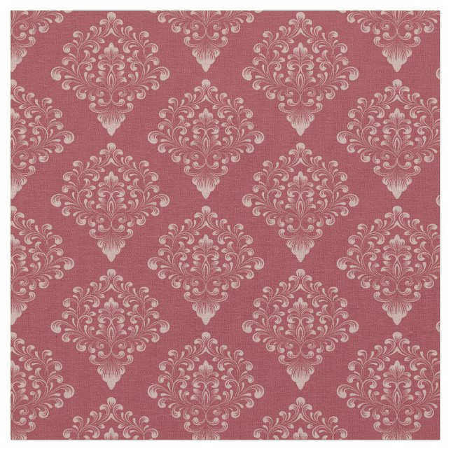 Tissu Rustic Red Damask (Fermer)