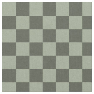 Tissu Sage Dark Green Checker Checkerboard Checkered