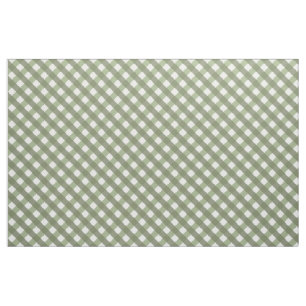 Tissu Sage Green En vichy Motif